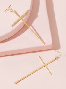 Cross Drop Earrings