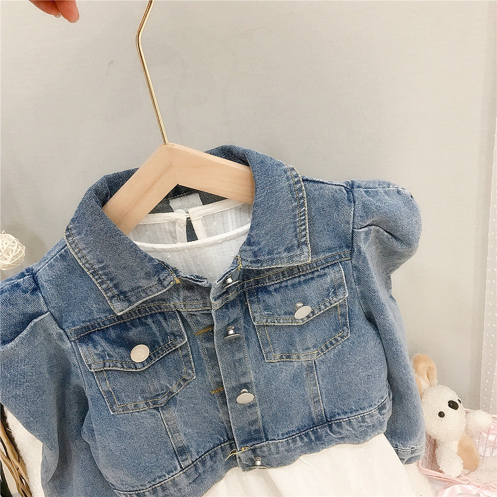 baby boys girls customing set 3-13T kids spring fashinable denim clothes  sets warm jacket for girls boys jeans coat+trousers/set - AliExpress