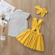 Load image into Gallery viewer, Yellow Polka Dot Skirtini Set